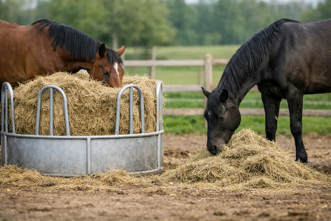 Horse Hay Feeder Waste Comparison